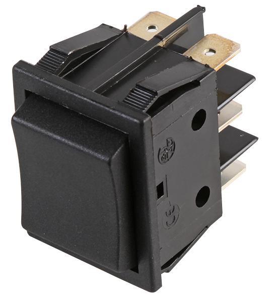 B41J411000000 ROCKER SWITCH, DPDT, 16A, 250V, PANEL MOLVENO