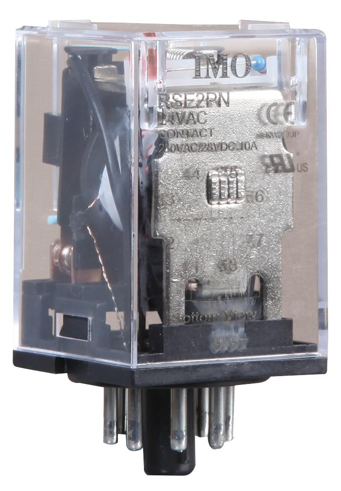 RSE2PN24AC RELAY, 8PIN PLUG IN BUTTON/FLAG 24VAC IMO PRECISION CONTROLS