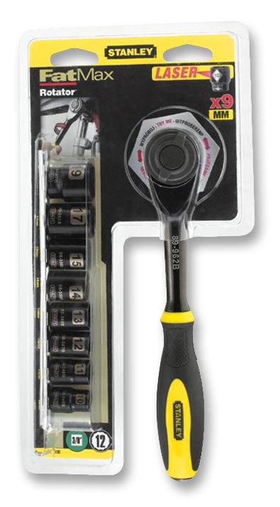 0-94-606 RATCHET SET, ROTATOR, 3/8 IN, 9 PCE STANLEY FAT MAX