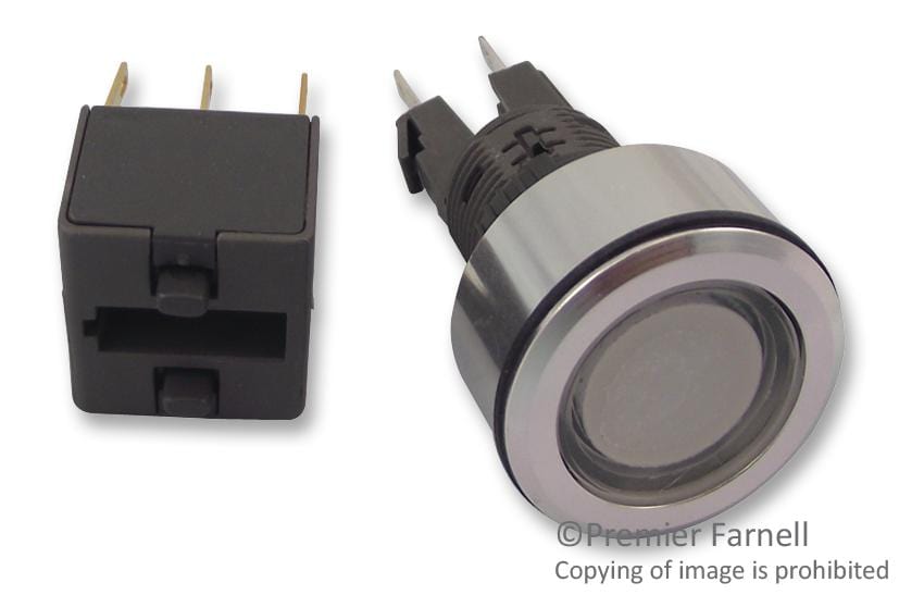 APEM illuminated A1PCA1Y1220J303 SWITCH, MOM, AMBER, BLANK, 12V APEM 1857067 A1PCA1Y1220J303