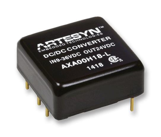 ARTESYN EMBEDDED TECHNOLOGIES Isolated Board Mount AXA01C18-L DC-DC CONVERTER, 15V, 1.33A ARTESYN EMBEDDED TECHNOLOGIES 2464898 AXA01C18-L