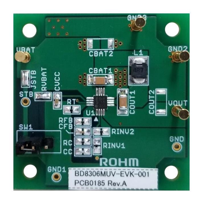 ROHM Power Management - DC / DC BD8306MUV-EVK-001 EVAL BOARD, BUCK-BOOST DC-DC CONVERTER ROHM 3778765 BD8306MUV-EVK-001