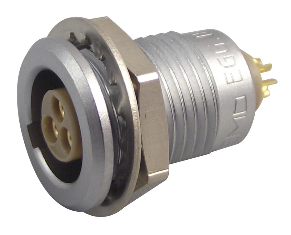 LEMO Industrial Circular EGG.1B.303.CLL CIRCULAR CONNECTOR, RCPT, 3 WAY, PANEL LEMO 3817131 EGG.1B.303.CLL