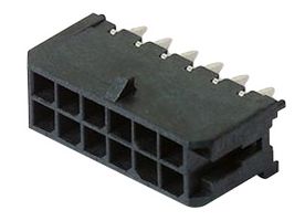 43045-0812 - Pin Header, Wire-to-Board, 3 mm, 2 Rows, 8 Contacts, Through Hole Straight, Micro-Fit 3.0 43045 - MOLEX