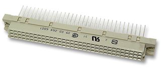 0903 264 6821 - DIN 41612 Connector, 64 Contacts, Receptacle, 2.54 mm, 2 Row, a + c - HARTING