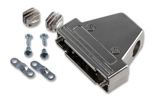 MHTRI-M-9-K - D Sub Backshell, Metallised, MHTRI-M, DE, 45°, 180°, 45°, Metal Body - MH CONNECTORS