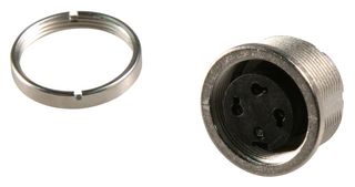 09 0308 00 03 - Circular Connector, 680 Series, Panel Mount Receptacle, 3 Contacts, Solder Socket, Zinc Alloy Body - BINDER