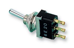 FTE0904 - Toggle Switch, On-Off-On, SPDT, Non Illuminated, F, Panel Mount, 6 A - TE CONNECTIVITY