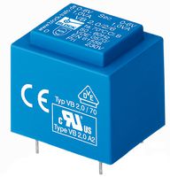 VB3.2/2/24 - PCB Transformer, EI 38 x 16.5, Encapsulated Safety Isolating, 230V, 2 x 24V, 3.2 VA, 50Hz / 60Hz - BLOCK