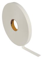 9546 25MM - Foam Tape, Double Sided, PE (Polyethylene) Foam, White, 25 mm x 66 m - 3M