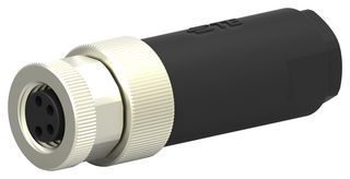 T4010008041-000 - Sensor Connector, M8, Female, 4 Positions, Screw Socket, Straight Cable Mount - TE CONNECTIVITY