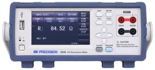 BK2840 - Ohmmeter, 4-Wire, 1µohm to 20kohm, 1 µohm, 1 A, 0.1%, 89 mm - B&K PRECISION