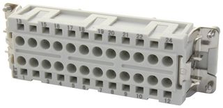 93601-0289 - Heavy Duty Connector, 93601, Insert, 24 Contacts, 24B, Receptacle, Spring Socket - MOLEX