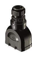 19431100425 - Heavy Duty Connector, IP66, With Gland, Nylon (Polyamide), Fibreglass Reinforced, 2 Lever, 10B - HARTING