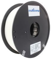 MC011462 - 3D Printer Filament, 1.75mm Dia, White, TPU, 1 kg - MULTICOMP