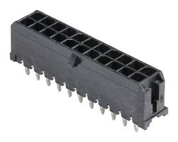43045-2213 - Pin Header, Wire-to-Board, 3 mm, 2 Rows, 22 Contacts, Through Hole Straight, Micro-Fit 3.0 43045 - MOLEX
