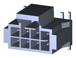 105429-1108 - Pin Header, Power, 2.5 mm, 2 Rows, 8 Contacts, Surface Mount Straight, Nano-Fit 105429 - MOLEX