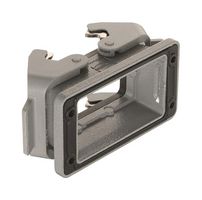 09300100392 - Heavy Duty Connector, 0, Base, Bulkhead Mount, Aluminium Body, 2 Lever, 10B - HARTING