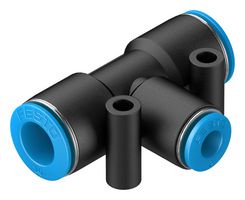 QST-10-6 - Pneumatic Fitting, Push-In T-Fitting, 14 bar, 10 mm, PBT (Polybutylene Terephthalate), QST - FESTO