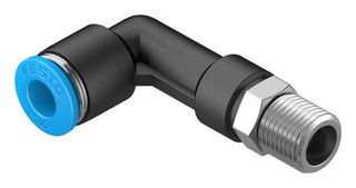 QSLL-1/8-6 - Pneumatic Fitting, Push-In L-Fitting, R1/8, 14 bar, 6 mm, PBT (Polybutylene Terephthalate), QSLL - FESTO