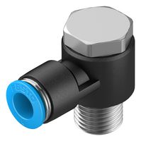 QSLV-1/4-8 - Pneumatic Fitting, Push-In L-Fitting, R1/4, 14 bar, 8 mm, PBT (Polybutylene Terephthalate), QSLV - FESTO