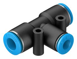 QST-8-6 - Pneumatic Fitting, Push-In T-Fitting, 14 bar, 8 mm, PBT (Polybutylene Terephthalate), QST - FESTO