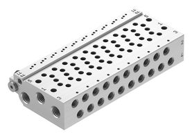 VABM-L1-10HW-G18-10 - Manifold Rail, 10 Outlet, G1/8, M7, VABM Series, VUVG-B10 Solenoid/B10 M7 Sub-Base Valves - FESTO