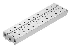 VABM-B10-25S-G38-10 - Manifold Block, 10 Outlet, G3/8, VABM Series, VUVS Solenoid Valves/VTUS Valve Manifold Assemblies - FESTO