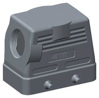 T1210100116-000 - Heavy Duty Connector, PG16, Hood, Side Entry, Aluminium Alloy Body, 2 Lever, H10B - TE CONNECTIVITY