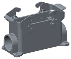 T1440162121-000 - Heavy Duty Connector, Base, Bulkhead Mount, Side Entry, Aluminium Alloy Body, 2 Lever, H16B - TE CONNECTIVITY