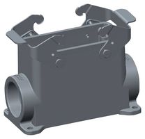 T1470162221-000 - Heavy Duty Connector, Base, Bulkhead Mount, Side Entry, Aluminium Alloy Body, 2 Lever, H16B - TE CONNECTIVITY