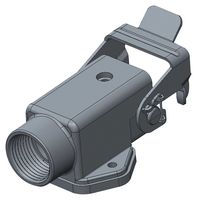 T1619030120-000 - Heavy Duty Connector, Base, Bulkhead Mount, Side Entry, Zinc Alloy Body, 1 Lever, H3A - TE CONNECTIVITY