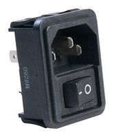 1609112-8 - Un-Filtered IEC Power Entry Module, IEC C14, General Purpose, 10 A, 250 VAC, 2-Pole Switch - CORCOM - TE CONNECTIVITY