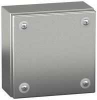 NSYSBX15158 - Metal Enclosure, Industrial, Multipurpose, 304 Stainless Steel, 150 mm, 150 mm, 80 mm, IP66 - SCHNEIDER ELECTRIC