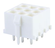 43255-0091 - Pin Header, Power, Wire-to-Board, 6.35 mm, 1 Rows, 9 Contacts, Through Hole Straight - MOLEX
