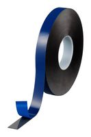 07074-00009-24 - Foam Tape, Double Sided, Acrylic, Black, 25 m x 12 mm - TESA