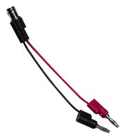 BU-5220-A-4-0 - BNC Breakout, BNC Jack, 4mm Stackable Banana Plugs x 2, 4 ", 101.6 mm, Black, Red, 10 A - MUELLER ELECTRIC