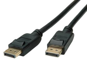 11.44.5812 - Audio / Video Cable Assembly, DisplayPort Plug, DisplayPort Plug, 9.8 ft, 3 m, Black - ROLINE