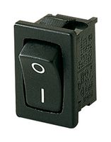 1801.1908 - Rocker Switch, On-Off, SPST, Non Illuminated, Panel Mount, Black, 1800 Series - MARQUARDT