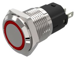 82-4551.0114 - LED Panel Mount Indicator, Red, 24 V, 16 mm, 10 mA, IP65, IP67 - EAO