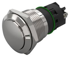 82-5162.1000 - Vandal Resistant Switch, 82 Series, 19 mm, SPDT, Momentary, Round Raised Flat Flush, Natural - EAO