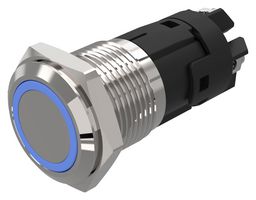 82-4552.1123 - Vandal Resistant Switch, 82 Series, 16 mm, SPDT, Momentary, Round Flat Flush, Natural - EAO