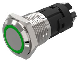 82-4552.1134 - Vandal Resistant Switch, 82 Series, 16 mm, SPDT, Momentary, Round Flat Flush, Natural - EAO