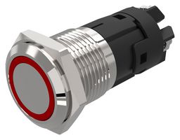 82-4552.2114 - Vandal Resistant Switch, 82 Series, 16 mm, SPDT, Maintained, Round Flat Flush, Natural - EAO