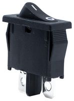 R6ABLKBLKFF - Rocker Switch, On-Off, SPST, Non Illuminated, Panel Mount, Black, R6 Series - E-SWITCH
