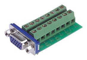 DGBH15FT - D Sub Connector, Standard, Receptacle, Field Termination Series, 15 Contacts, DE, Screw - L-COM