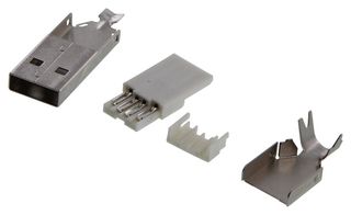 USBCN2.0-A - USB Connector, USB Type A, USB 2.0, Plug, 4 Ways, Cable Mount, Vertical - L-COM