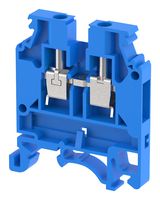 KUT4N/BLUE - DIN Rail Mount Terminal Block, Feed Thru, 2 Ways, 20 AWG, 10 AWG, 4 mm², Screw, 32 A - ELKAY