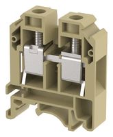 KUT16/ BEIGE - DIN Rail Mount Terminal Block, Feed Thru, 2 Ways, 12 AWG, 3 AWG, 16 mm², Screw, 76 A - ELKAY
