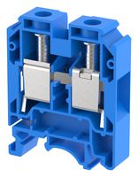 KUT25/BLUE - DIN Rail Mount Terminal Block, Feed Thru, 2 Ways, 10 AWG, 2 AWG, 25 mm², Screw, 101 A - ELKAY